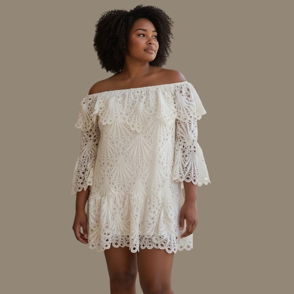 Dresses & Skirts - Elegant Off-Shoulder Lace Dress